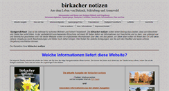 Desktop Screenshot of birkacher-notizen.de